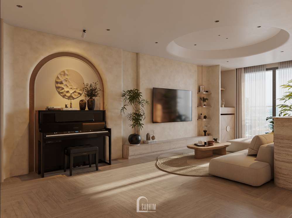 Thiết kế căn hộ 3 ngủ Viha Complex Leciva 118m2 phong cách Modern Japandi – Khi Sự Bình Yên Được Thiết Kế Thành Hình